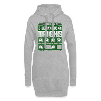 Stubborn Siberian Husky Tricks - Hoodie-Kleid - Grau meliert - Vorne