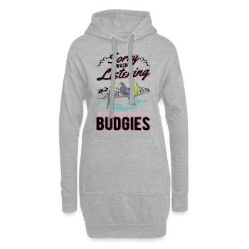 Perruche Cadeau Welli - Sweat-shirt à capuche long Femme - gris chiné - Devant