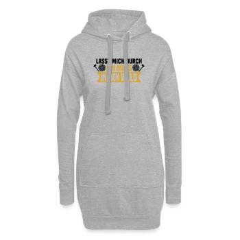 Lasst mich durch, ich muss in den Wald - Hoodie-Kleid - Grau meliert - Vorne