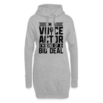 Je suis un acteur de doublage Je suis gentil annonceur Acteurs de doublage - Sweat-shirt à capuche long Femme - gris chiné - Devant