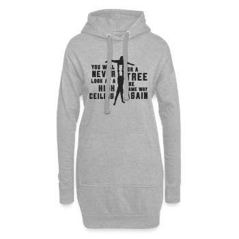 You Will Never Look At Gymnastics Contortion - Hoodie-Kleid - Grau meliert - Vorne