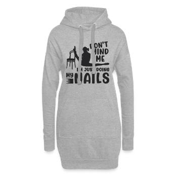 Ne me faites pas attention, je ne suis qu’un contorsionniste de gymnastique - Sweat-shirt à capuche long Femme - gris chiné - Devant