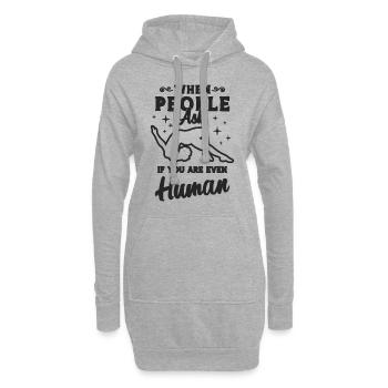 Quand les gens vous demandent si vous êtes gymnaste contorsionniste - Sweat-shirt à capuche long Femme - gris chiné - Devant