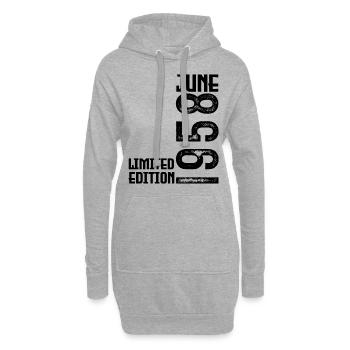 Geschenk Juni 1958 Geburtstag Juni 1958. Juni 1958 - Hoodie-Kleid - Grau meliert - Vorne