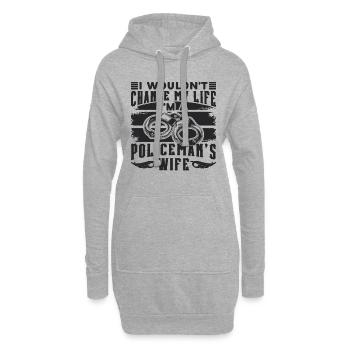Ne changerait pas ma vie Policier Policiers - Sweat-shirt à capuche long Femme - gris chiné - Devant
