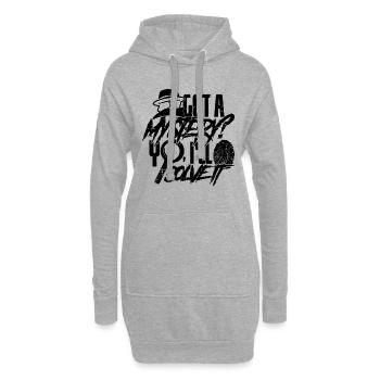 Vous avez un mystère yo je vais le résoudre détectives de police - Sweat-shirt à capuche long Femme - gris chiné - Devant