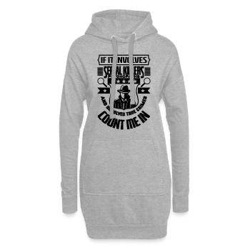 S’il s’agit de tueurs en série détectives de police - Sweat-shirt à capuche long Femme - gris chiné - Devant