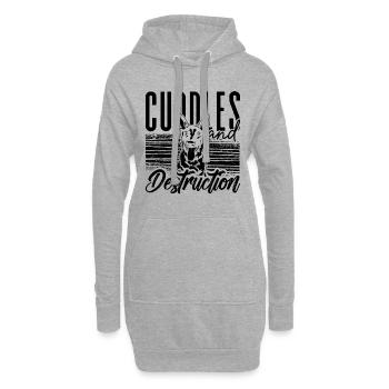 Cuddles & Destruction Police Dog Malinois Lover - Hoodie-Kleid - Grau meliert - Vorne