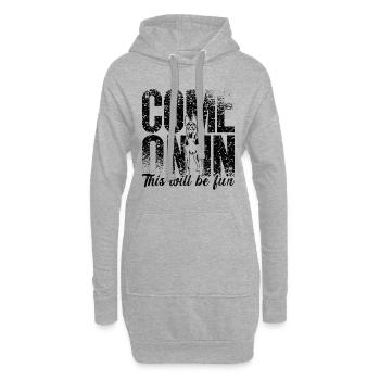 Come On In This Belgian Shepherd Malinois Lover - Hoodie-Kleid - Grau meliert - Vorne