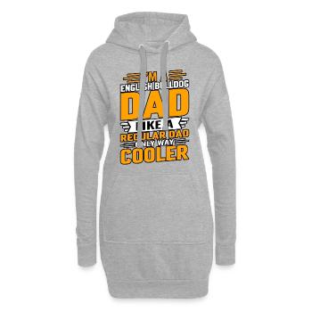 Je suis un père de Bulldogg anglais - Sweat-shirt à capuche long Femme - gris chiné - Devant