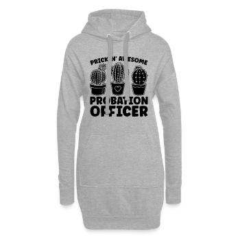 Prickin' Awesome Gardien de prison Agents de probation - Sweat-shirt à capuche long Femme - gris chiné - Devant