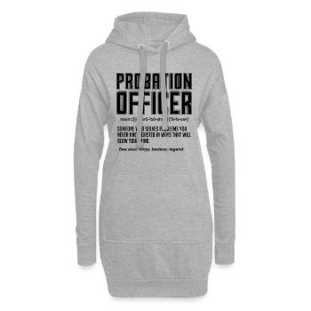 Agent de probation Quelqu’un qui résout le problème correctionnel - Sweat-shirt à capuche long Femme - gris chiné - Devant