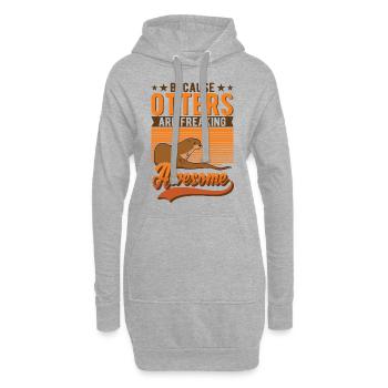 Loutre Cadeau Loutre Loutre Loutre Loutre de mer - Sweat-shirt à capuche long Femme - gris chiné - Devant