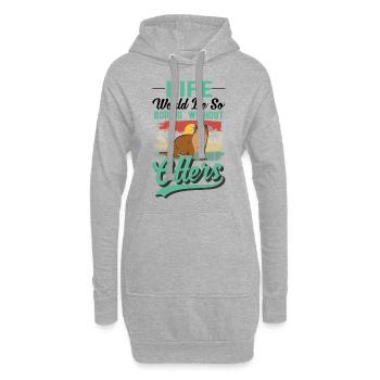 Loutre Cadeau Loutre Loutre Loutre Loutre de mer - Sweat-shirt à capuche long Femme - gris chiné - Devant