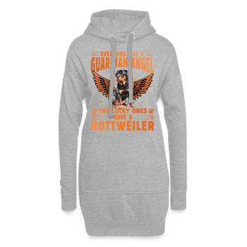 Guardian Angel Rottweiler - Hoodie-Kleid - Grau meliert - Vorne