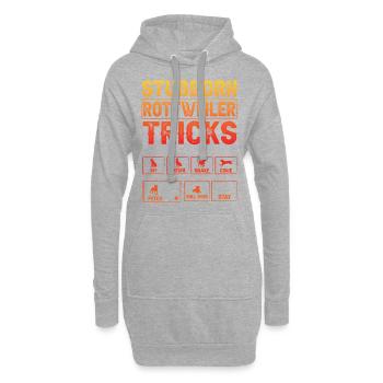 Stubborn Rottweiler Tricks - Hoodie-Kleid - Grau meliert - Vorne