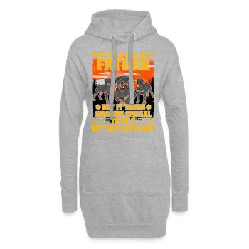 Rottweiler Daddy - Hoodie-Kleid - Grau meliert - Vorne