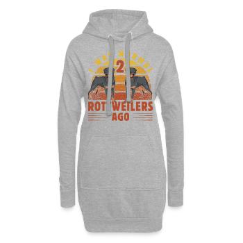 I was normal 2 Rottweilers ago - Hoodie-Kleid - Grau meliert - Vorne
