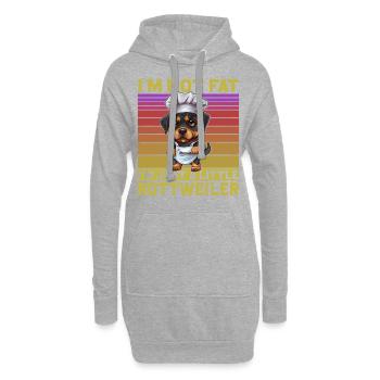 I'm not fat I'm just a little Rottweiler - Hoodie-Kleid - Grau meliert - Vorne
