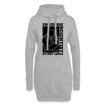 Forensic Scientist Do Not Cross Crime Scene - Hoodie-Kleid - Grau meliert - Vorne