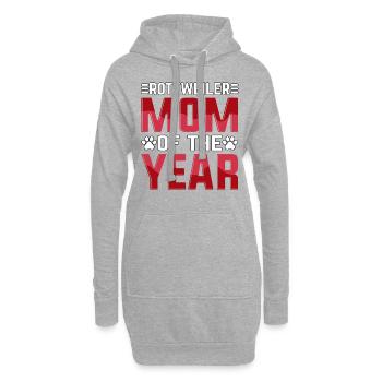 Rottweiler mom of the year - Hoodie-Kleid - Grau meliert - Vorne