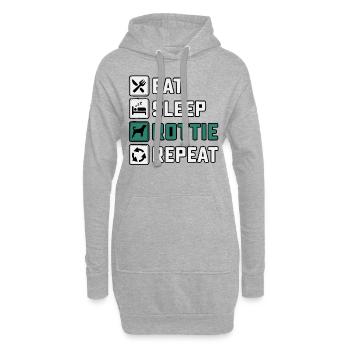 Manger dormir pourri Répéter - Sweat-shirt à capuche long Femme - gris chiné - Devant