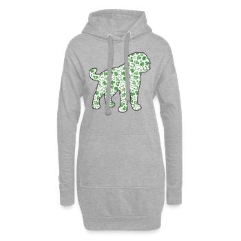 Rottweiler Saint-Patrick Irlandais - Sweat-shirt à capuche long Femme - gris chiné - Devant