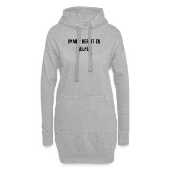 Feuerwehr - Immer bereit zu helfen - Hoodie-Kleid - Grau meliert - Vorne