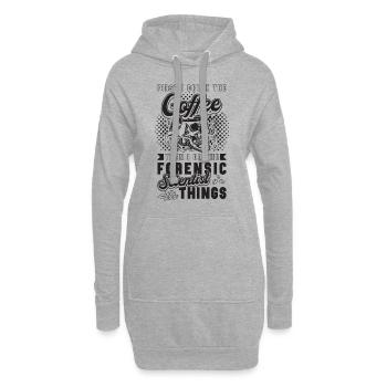 First I Drink The Coffee Crime Forensic Scientist - Hoodie-Kleid - Grau meliert - Vorne