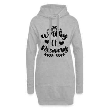 Worth Of Recovery Awareness Mental Health Advocate - Hoodie-Kleid - Grau meliert - Vorne