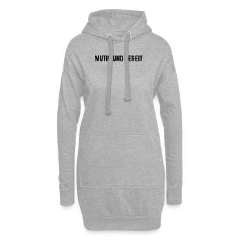 Feuerwehr - Mutig und bereit - Hoodie-Kleid - Grau meliert - Vorne