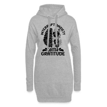 Interrupt Anxiety Awareness Mental Health Advocate - Hoodie Dress - heather grey - Front