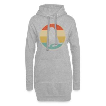 Beagle Dog Rétro - Sweat-shirt à capuche long Femme - gris chiné - Devant