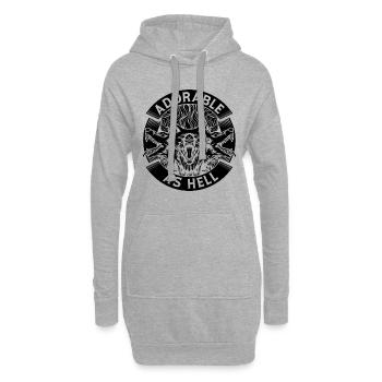 Adorable comme l’enfer Amateur de mythologie grecque antique - Sweat-shirt à capuche long Femme - gris chiné - Devant