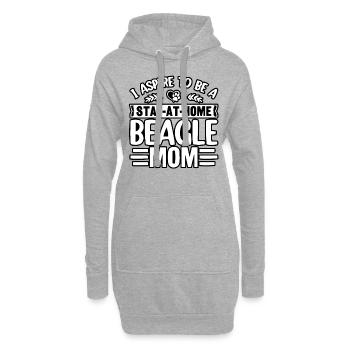 J’aspire à rester à la maison Beagle Mom - Sweat-shirt à capuche long Femme - gris chiné - Devant