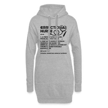Infirmière correctionnelle Personne qui résout les problèmes correctionnels - Sweat-shirt à capuche long Femme - gris chiné - Devant
