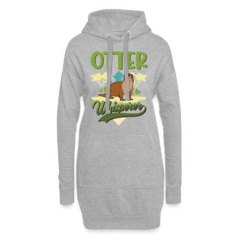 Otter Flüsterer Fischotter Geschenk Seeotter - Hoodie-Kleid - Grau meliert - Vorne