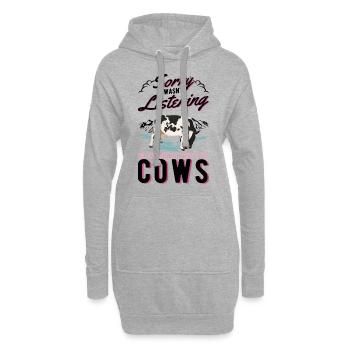 Kuh Landwirt Rinderzüchter Bauer Kühe - Hoodie-Kleid - Grau meliert - Vorne