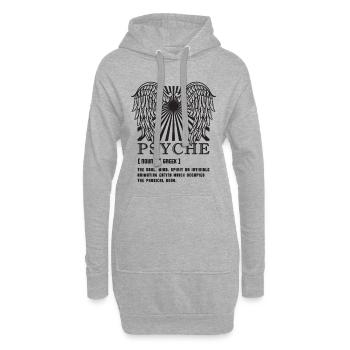 Psyché L’âme Mythe Grèce Mythologie Amoureux - Sweat-shirt à capuche long Femme - gris chiné - Devant