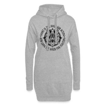 Short Is The Hour Valknut Norse Mythology Lover - Hoodie-Kleid - Grau meliert - Vorne