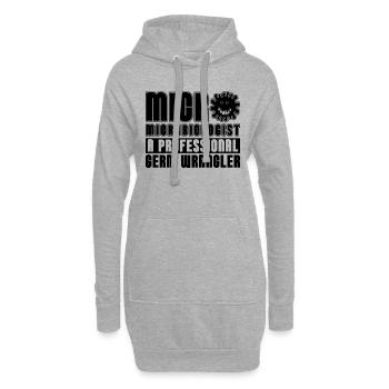 Microbiologiste Un microscope bactérien professionnel - Sweat-shirt à capuche long Femme - gris chiné - Devant