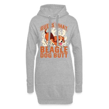 Devinez ce que Beagle Dog Butt - Sweat-shirt à capuche long Femme - gris chiné - Devant