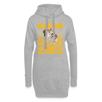 Je suis un père Beagle comme un père normal - Sweat-shirt à capuche long Femme - gris chiné - Devant