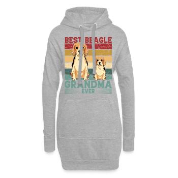 Meilleure grand-mère Beagle de tous les temps - Sweat-shirt à capuche long Femme - gris chiné - Devant