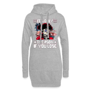 Ce n’est que de la trahison si vous perdez - Sweat-shirt à capuche long Femme - gris chiné - Devant