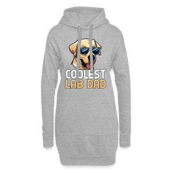 COOLEST LAB DAD - Hoodie-Kleid - Grau meliert - Vorne