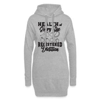 Health At Every Size Loves Nutritionist Dietitians - Hoodie-Kleid - Grau meliert - Vorne