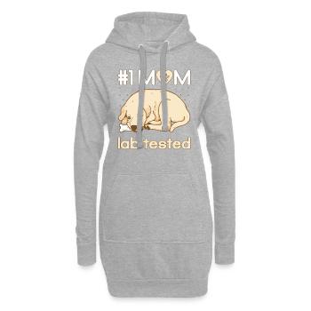 mom lab tested - Hoodie-Kleid - Grau meliert - Vorne