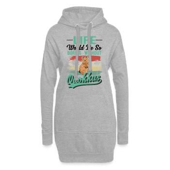 Quokka Gift Kangourou à queue courte - Sweat-shirt à capuche long Femme - gris chiné - Devant