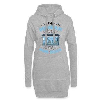 Mein Aquarium Meine Regeln Aquaristik Aquarist - Hoodie-Kleid - Grau meliert - Vorne